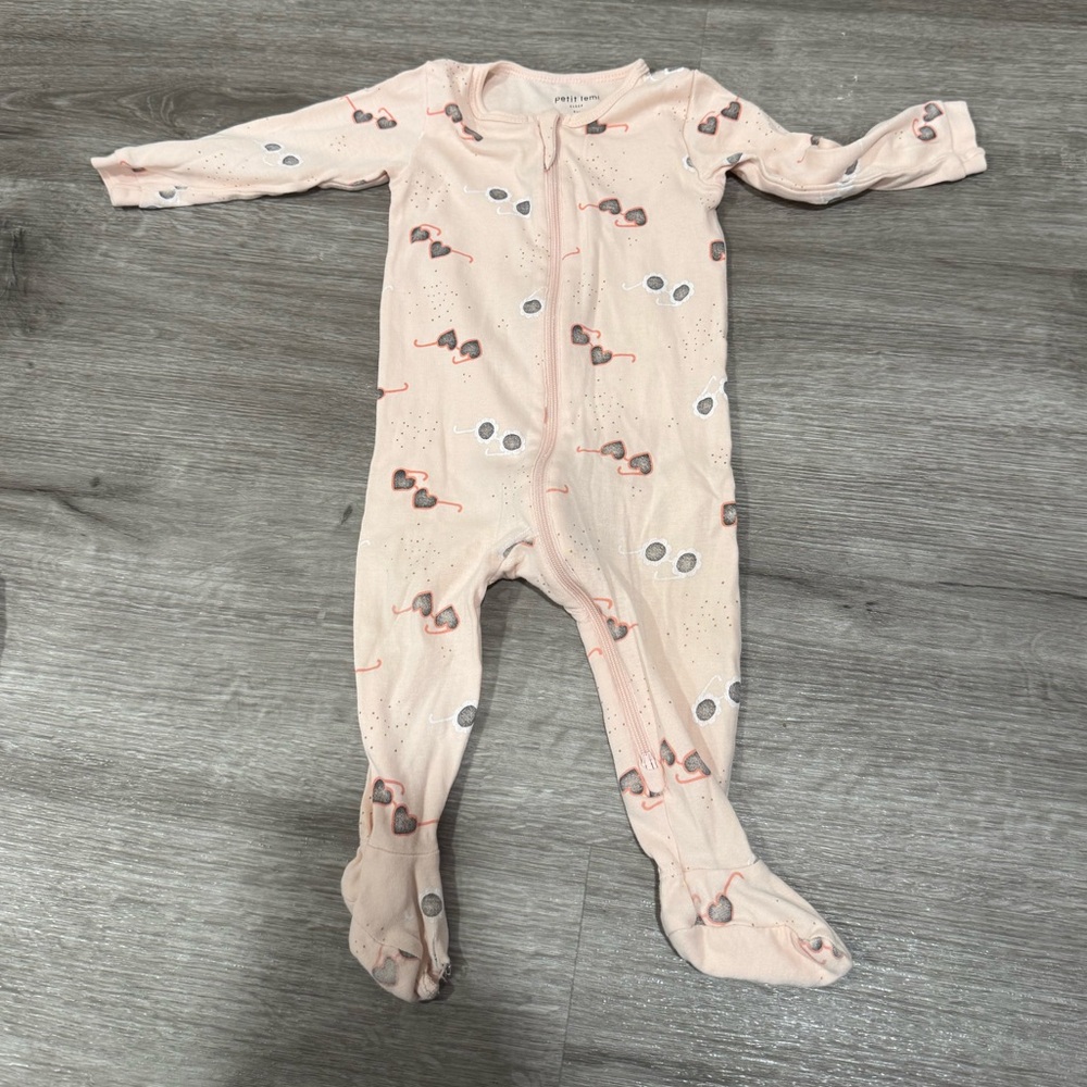 Petit Lem Pink Sunglasses Footie